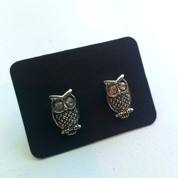 3 for $15 Perched Owl Stud Earrings - Picture 2 of 2